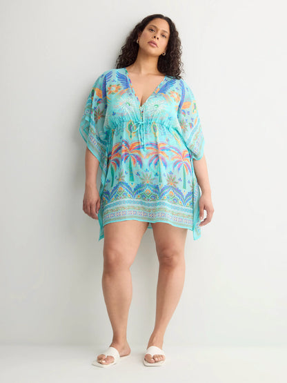 BLUE TURQUOISE PRINTED