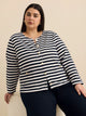 NAVY AND WHITE STRIPE