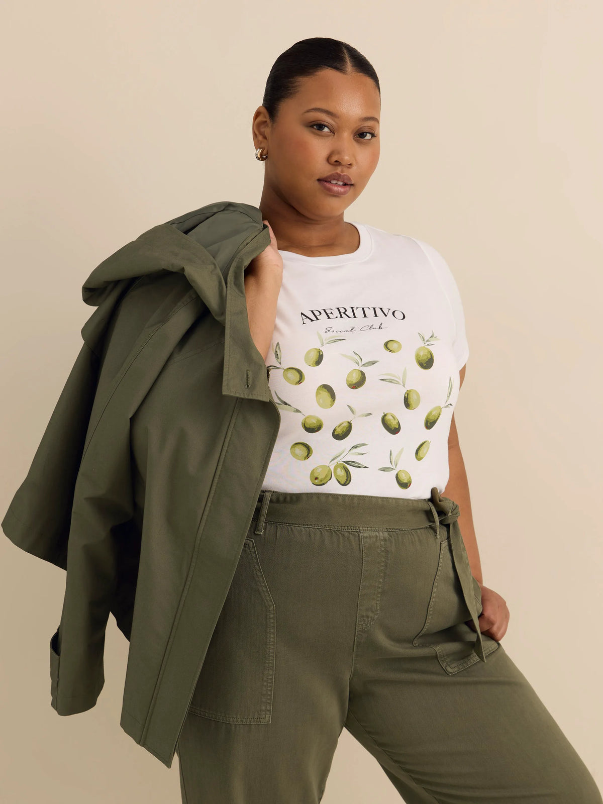 Olive printed