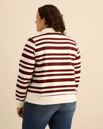 Snow white and cabernet stripe