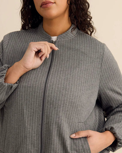 Dark grey pinstripe