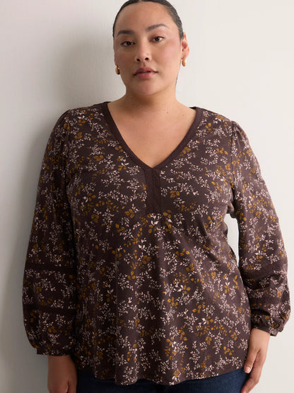 CHOCOLATE PLUM PRINTED