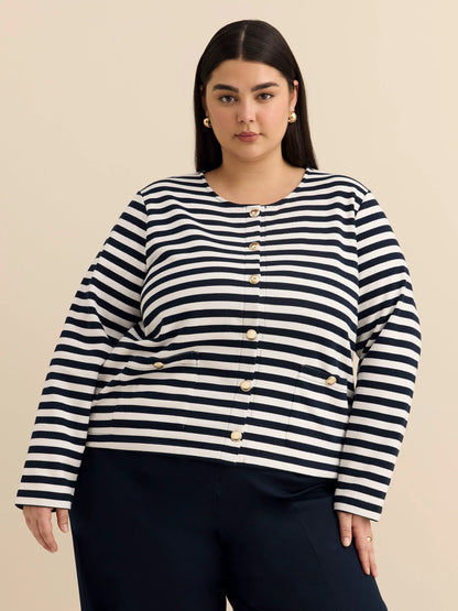 NAVY AND WHITE STRIPE
