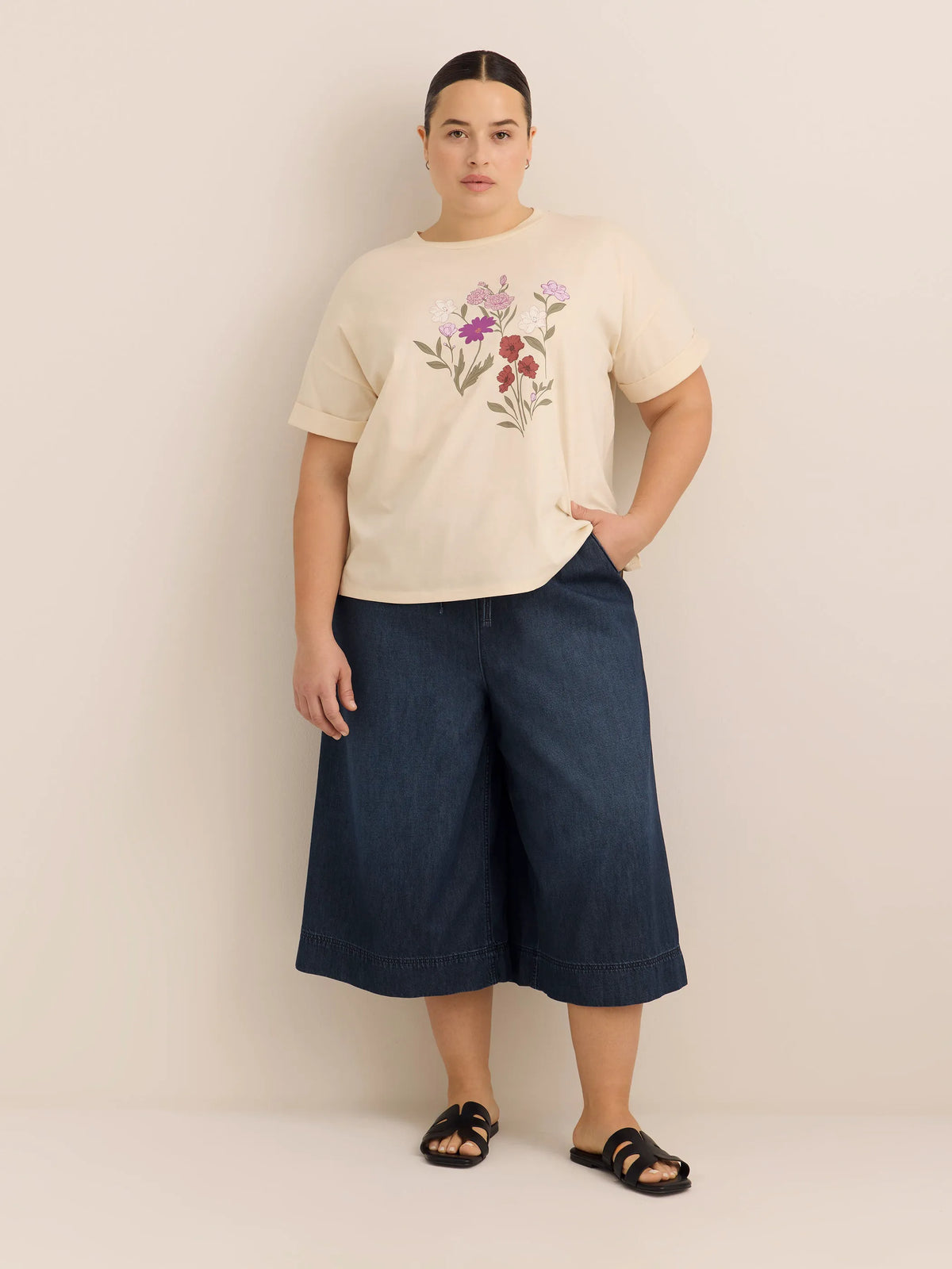 Medium dark blue denim