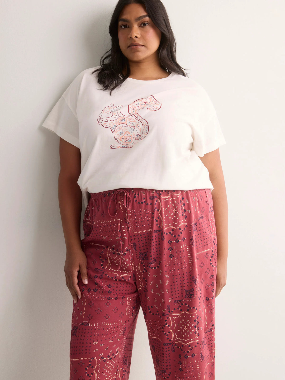 EARTH RED PRINTED