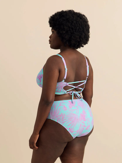 BLEACHED AQUA PRINTED