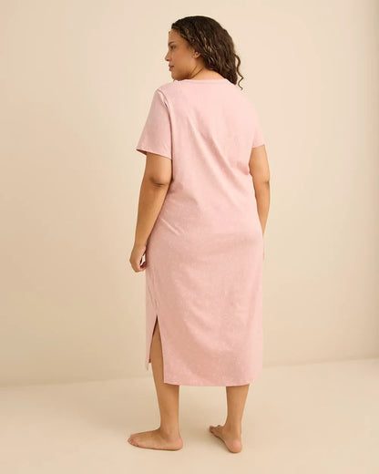 Pale mauve printed