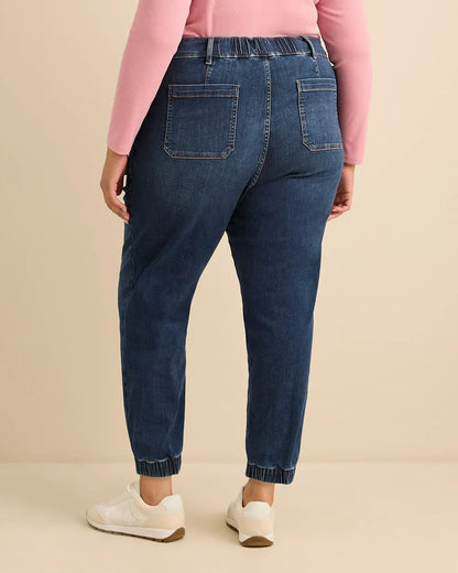 Dark medium blue denim