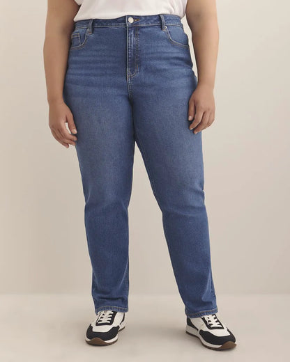 Dark medium blue denim