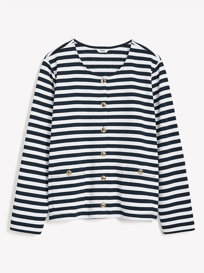NAVY AND WHITE STRIPE