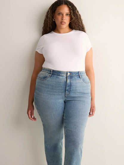 Light medium blue denim'