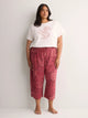 EARTH RED PRINTED