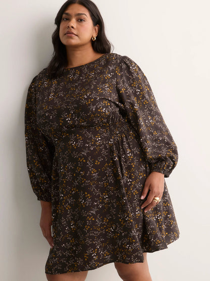 Long-Sleeve Fit-and-Flare Dress