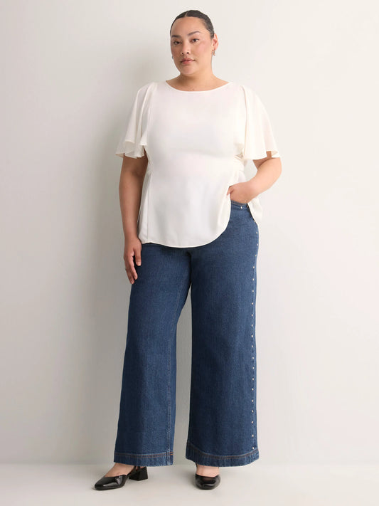 Dark medium blue denim